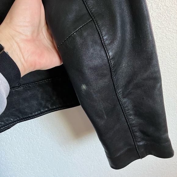 All Saints Klyn Leather Biker Jacket - Picture 10 of 11